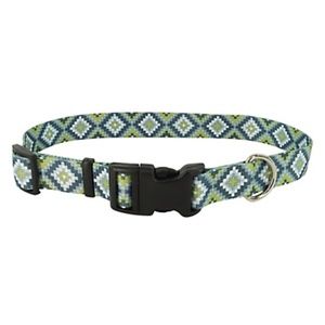 Retriever Adjustable Dog Collar Citron Aztec Native Pattern Large 18" - 26" New